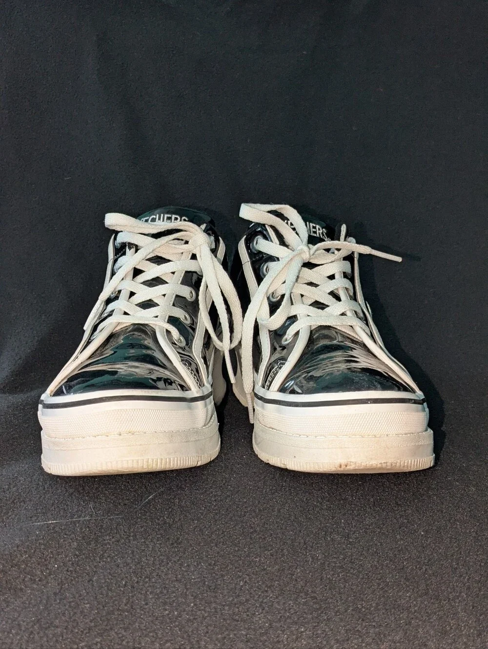 Stacked Platform Skechers Sneakers Chunky Heel
